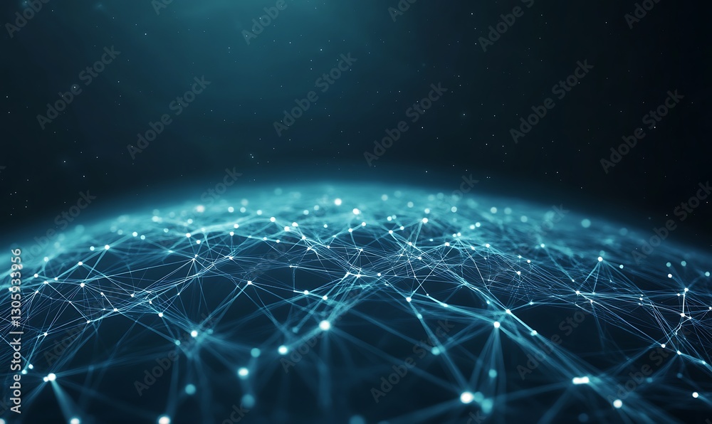 Poster ahmadwahyuutomo776@gmail.com A vibrant neon-lit illustration of a global financial network with dynamic data lines for commercial use.
