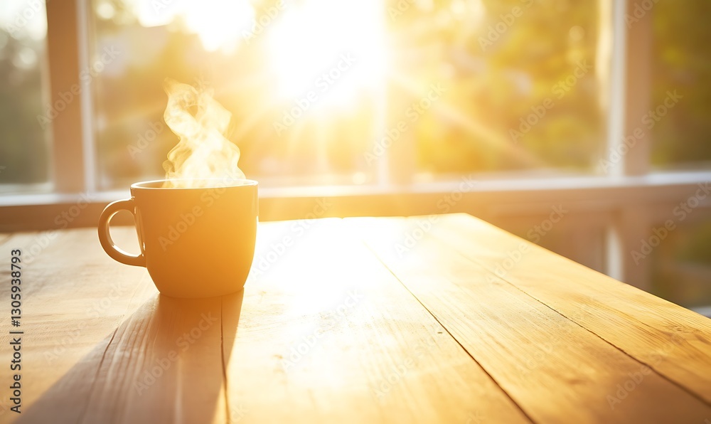 Leinwandbilder ahmadwahyuutomo776@gmail.com A serene image showcasing golden hour light streaming through a window, creating a warm ambiance.