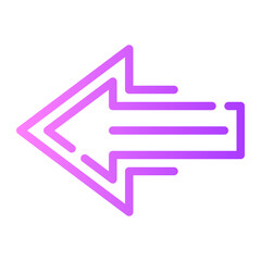 turn left gradient icon