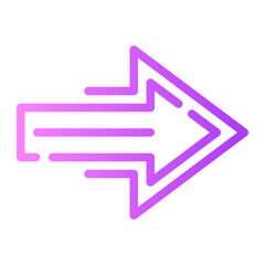 turn right gradient icon