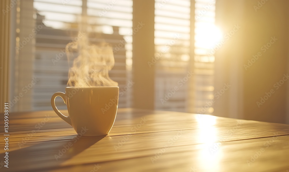 Leinwandbilder ahmadwahyuutomo776@gmail.com Golden hour light streaming through a window, creating a warm and inviting atmosphere in a room.