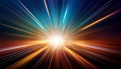 magic sunburst with glowing light . Colorful rays of light abstract background