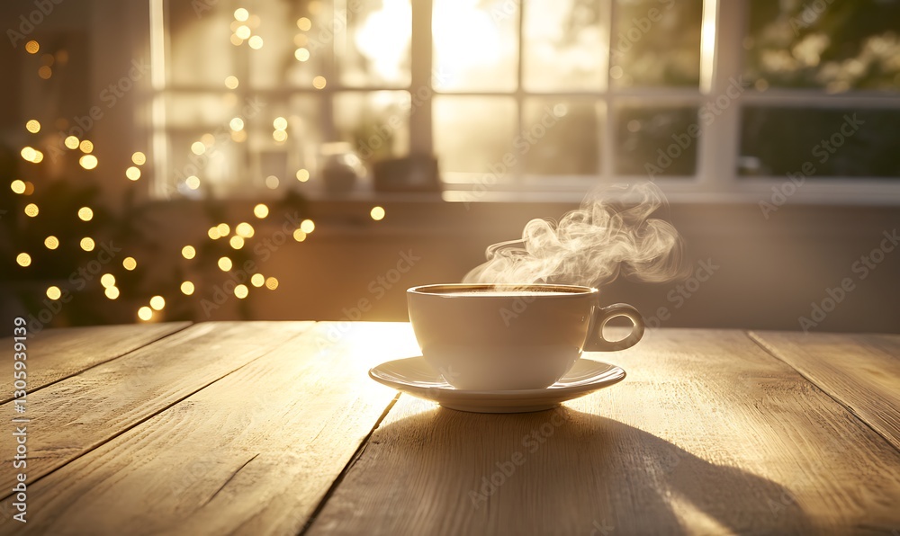 Fototapete ahmadwahyuutomo776@gmail.com A beautiful image capturing golden hour light streaming through a window, perfect for artistic and serene atmospheres.