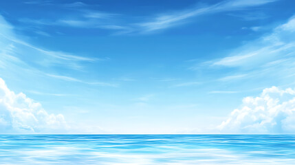 Obraz premium Calm ocean waves tropical beach digital art serene environment wide angle tranquility and relaxation
