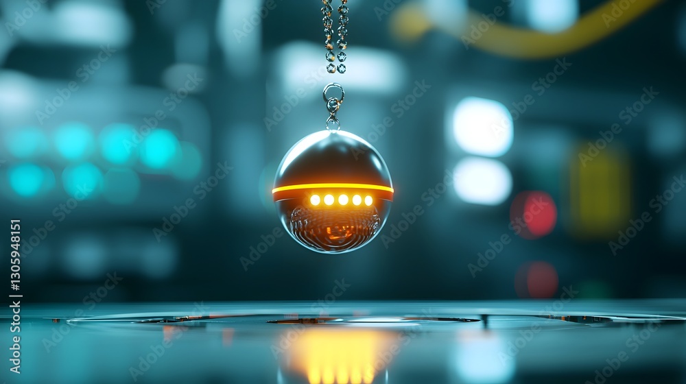Leinwandbilder close up view of a magnetic levitation system effortlessly suspending and lifting a small metallic s