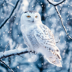 snowy owl in winter
