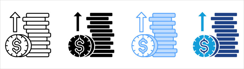 Profit Icon Set Multiple Style Collection