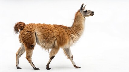 Hilarious Llama Portrait, Funny Alpaca Photo, Cute Llama Image,  Full Body Llama, Isolated Llama Background