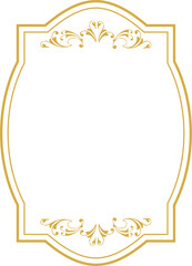 金色の美しい装飾フレームベクター素材