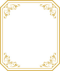 金色の美しい装飾フレームベクター素材