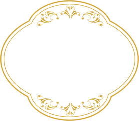金色の美しい装飾フレームベクター素材