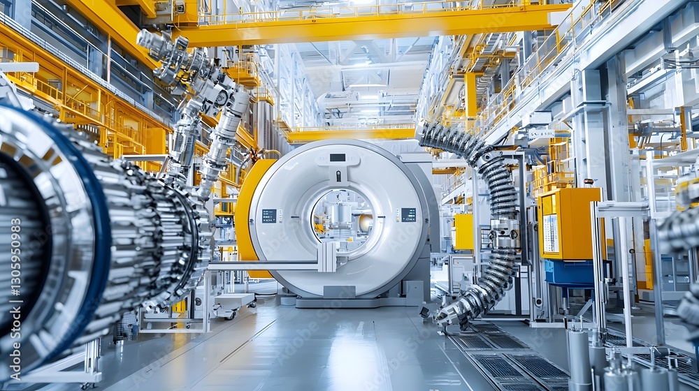 Aufkleber detailed image showcasing the complex components and inner workings of a state of the art magnetic r