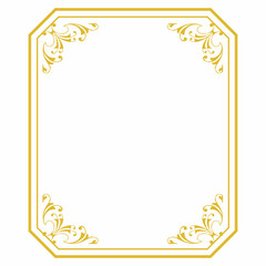 美しい金色のフレーム素材