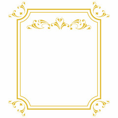 美しい金色のフレーム素材