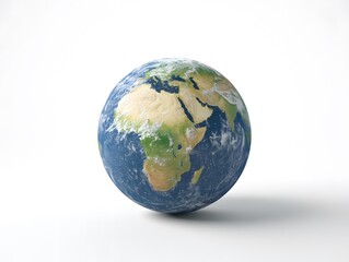 Fototapeta premium A minimalistic 3D Earth featuring smooth gradients and subtle reflective surfaces