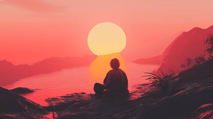 Obraz premium Lo-Fi music picture The background that goes well with the lo-fi music genre Generative AI