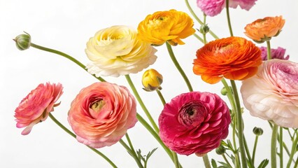 Macro Photography: Vibrant Multicolored Flower Blossoms - High Saturation Floral Images