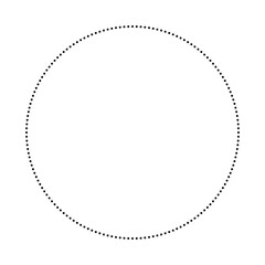 round frame with white dots