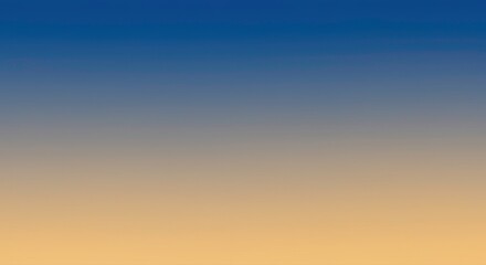 Gradient sky with color transition: A smooth and calming color gradient, transitioning from deep blue to soft orange, reminiscent of a serene sky. 