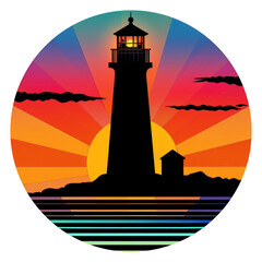 PNG Rainbow lighthouse architecture building tower.