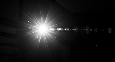 Fototapeta premium Brilliant Burst: An image captures a striking burst of light in a dramatic display, radiating outwards. This image has strong contrast of light.