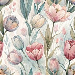 Colorful Seamless Floral Artwork Nature-Inspired Digital Design Studio