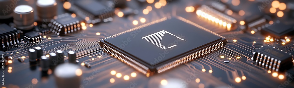 Aufkleber close-up image of a smart energy chip showcasing advanced technology and design.
