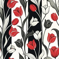 Seamless Floral Pattern Design Nature Digital Art Artistic Close-up Beauty