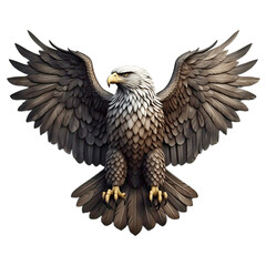 Obraz premium Majestic eagle soaring through the sky with its powerful wings spread wide, symbolizing freedom, strength, and vision. Perfect for wildlife themes, nature projects, and inspirational designs.