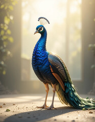 Fototapeta premium Majestic Beauty: The Splendor and Elegance of Peacocks