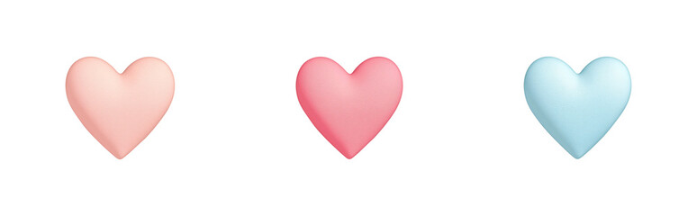 vector illustration of heart set