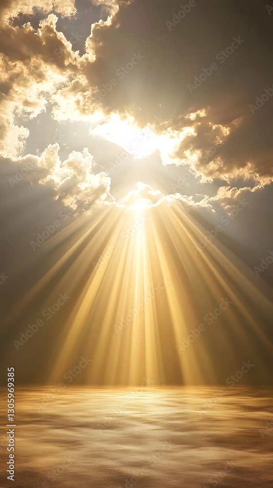 Poster mystical and ethereal image depicting the divine brahma the creator deity of hinduism surrounded by 