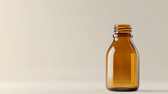 Photo of Elegant Amber Glass Apothecary Bottle with Classic Design   Premium Old Fashioned Medicinal Container for Natural Remedies Perfumes or Essential Oils