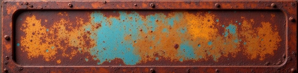 Deeply textured rusty wall, layers of rust and decay , backdrop, brown