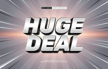 huge deal editable text effect with a deal and promo text effect