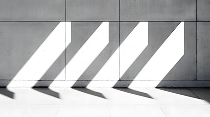 Fototapeta premium Abstract Diagonal Light Shadows on Concrete Wall