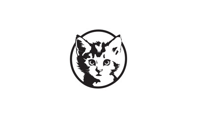 Cute kitten logo