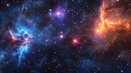 bokeh with deep space blue and soft star-like lights 