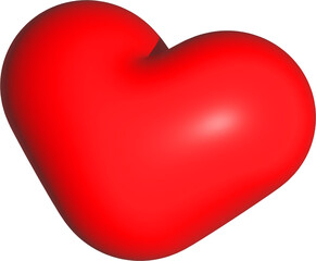cute heart illustration image with a 3D effect