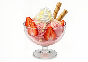 Strawberry and Condensed Milk Sundae