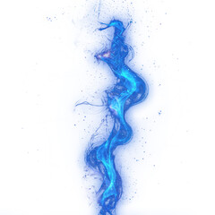 Fototapeta premium Blue mystical energy aura, glowing magic effect clipart on transparent background