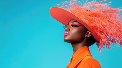 confident voguing performer in extravagant costume poses dramatically on ballroom stage embodying lgbtq youth culture