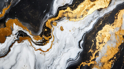 Fototapeta premium and gold marble texture with intricate natural veining 