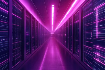 Fototapeta premium An abstract technology background illustrating cloud storage and real-time global data transfer.