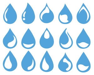 Water Drop Icons Set