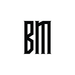 BM monogram logo design letter text name symbol monochrome logotype alphabet character simple logo
