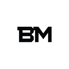 BM monogram logo design letter text name symbol monochrome logotype alphabet character simple logo