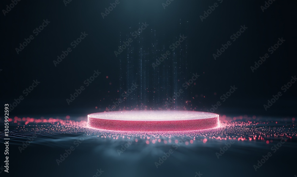 Poster futuristic ai-powered quantum finance concept image featuring innovative technology and digital tran