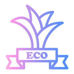 eco friendly Line Gradient Icon