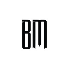 BM monogram logo design letter text name symbol monochrome logotype alphabet character simple logo